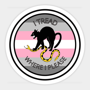 I Tread Where I Please - DemiGirl Sticker